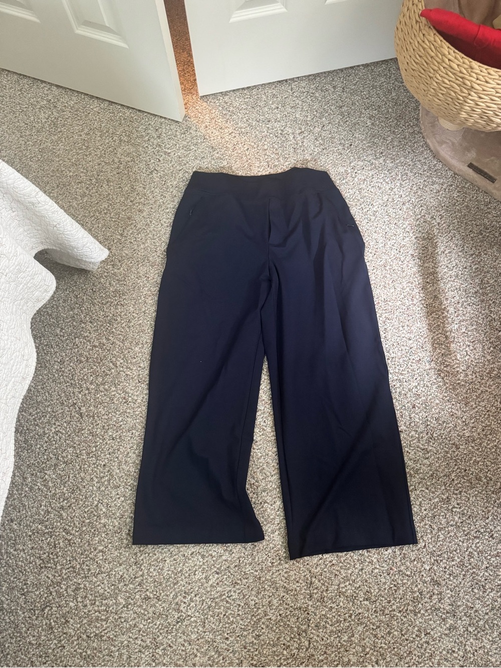 LL Bean Wide Leg Navy Women's Pants - Timeless Work-to-Weekend Style